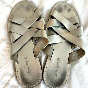 Madewell silver sandals- size 11